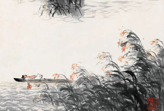 當代畫家亞明山水畫欣賞，有規律，無定法