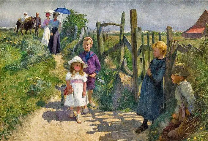 比利時畫家埃瓦里斯特·卡彭鐵爾作品欣賞，百年前的田園生活