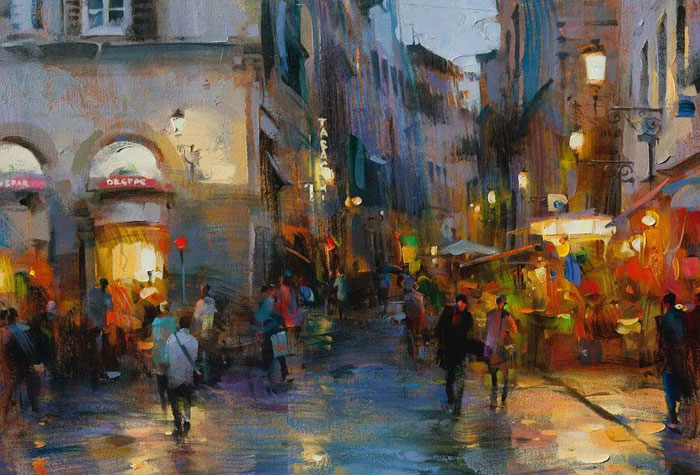 烏克蘭畫家德米特里·丹尼什,他把城市畫得如此溫暖美妙,光色十足! 烏克蘭畫家德米特里·丹尼什,他把城市畫得如此溫暖美妙,光色十足!