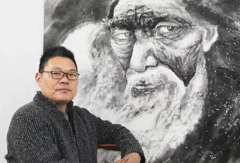 國(guó)家一級(jí)美術(shù)師，青年職業(yè)畫家盧建民國(guó)畫人物欣賞