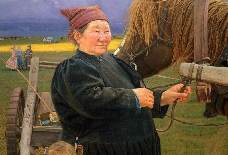 國家一級美術師，博士生導師龍力游油畫作品欣賞