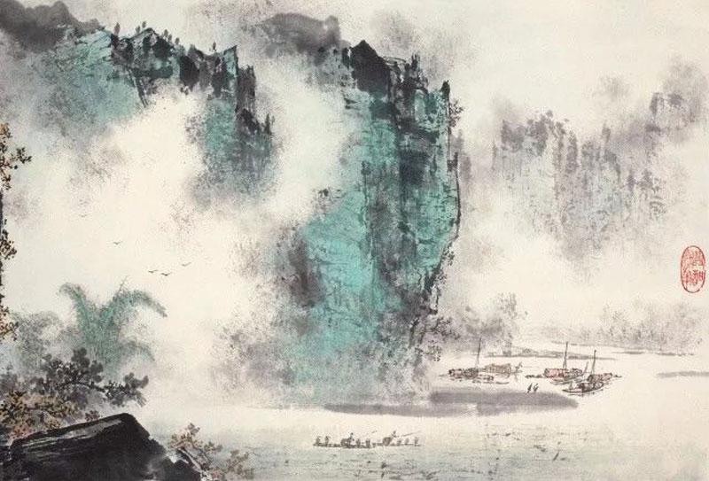 曾經中國美術家協會會員，現代山水畫家陶一清國畫山水高清欣賞